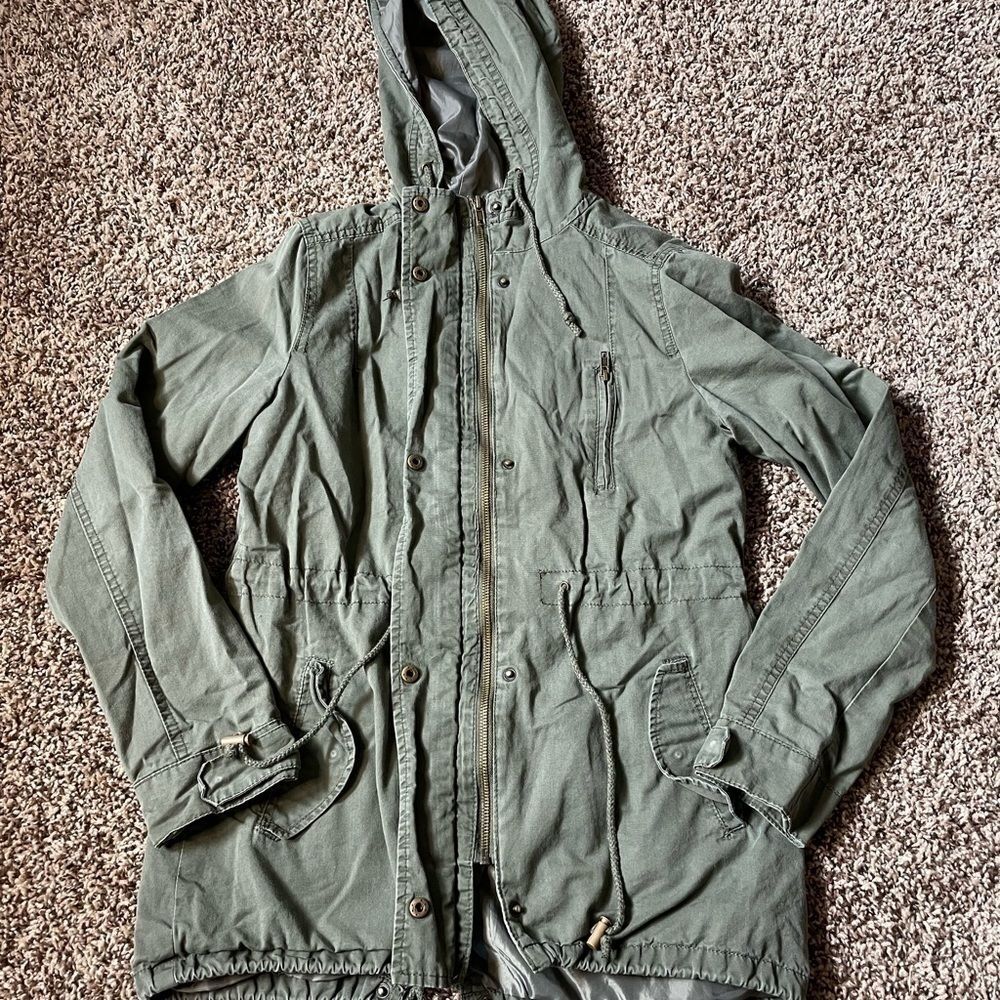 Ambiance medium army green utility jacket - Picture 4 of 10